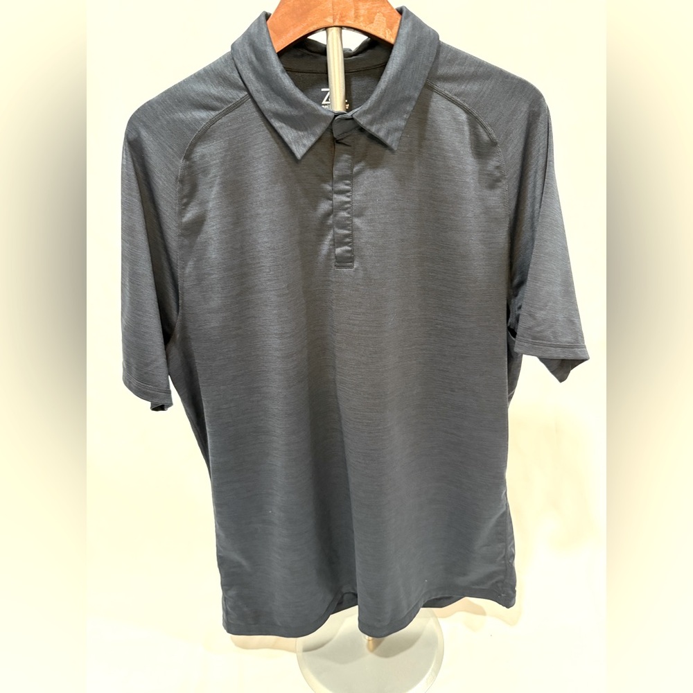 Z by Zella Charcoal Polo Shirt for Men, Size Large